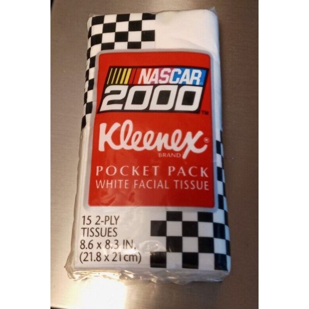 Nascar 2000 Pocket Kleenex Pack Tissues New Souvenir